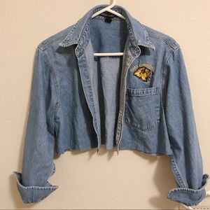 🦋SALE🦋 vintage cropped denim jacket/ shirt